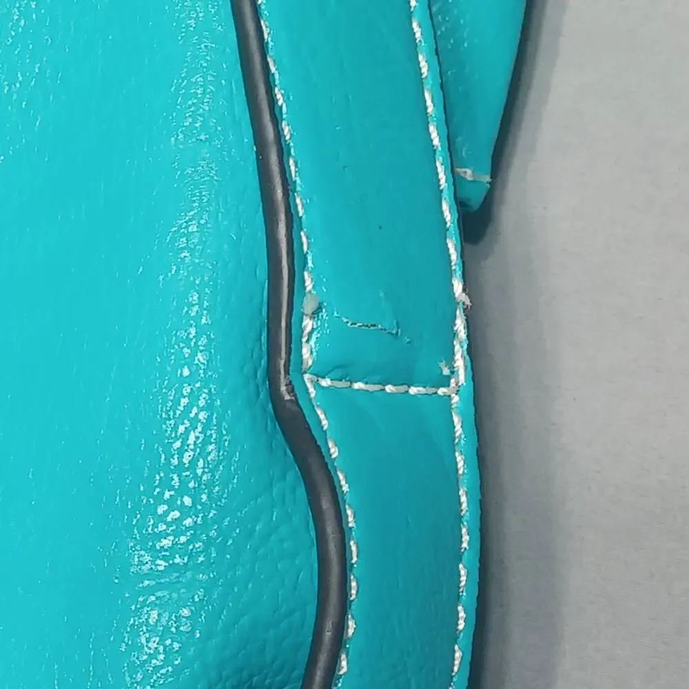 Betty Boop Teal Faux Leather Handbag Oversized Rhinestone Bow Satchel